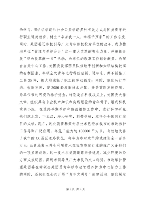 五四红旗团委优秀申报材料.docx