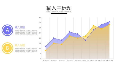 PPT折线图图表样式合集PPT模板