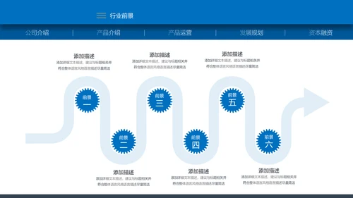 蓝色高端大气企业创业项目融资商业计划书PPT
