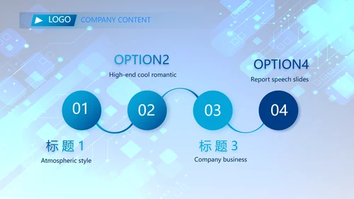 蓝色科技感年终工作总结汇报动态PPT