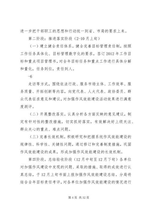 关于加强作风效能建设的实施意见.docx