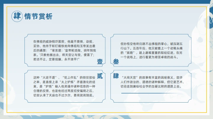 《西游记》大闹开宫通用PPT模板
