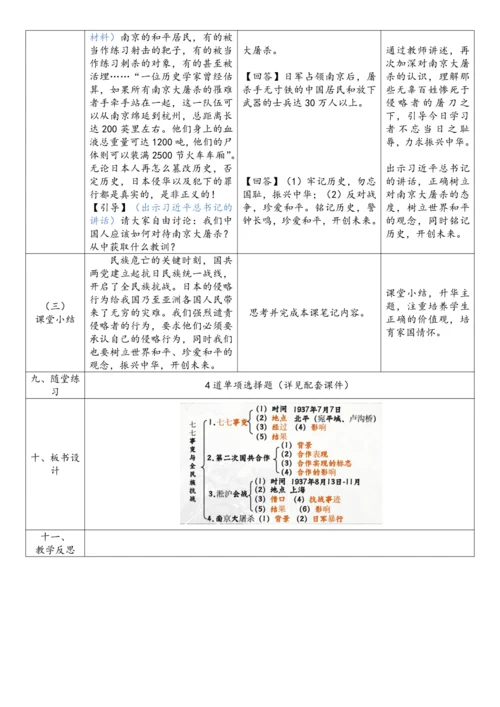 第19课 七七事变与全民族抗战（教案）-【课堂无忧】新课标同步核心素养课堂