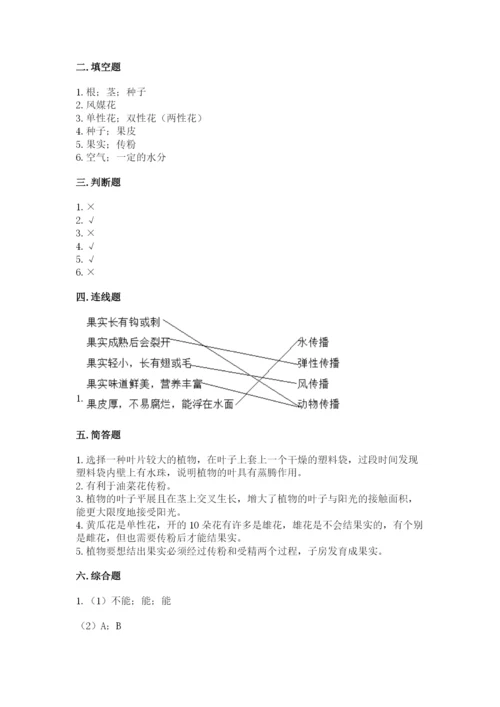 科学四年级下册第一单元植物的生长变化测试卷精品（满分必刷）.docx