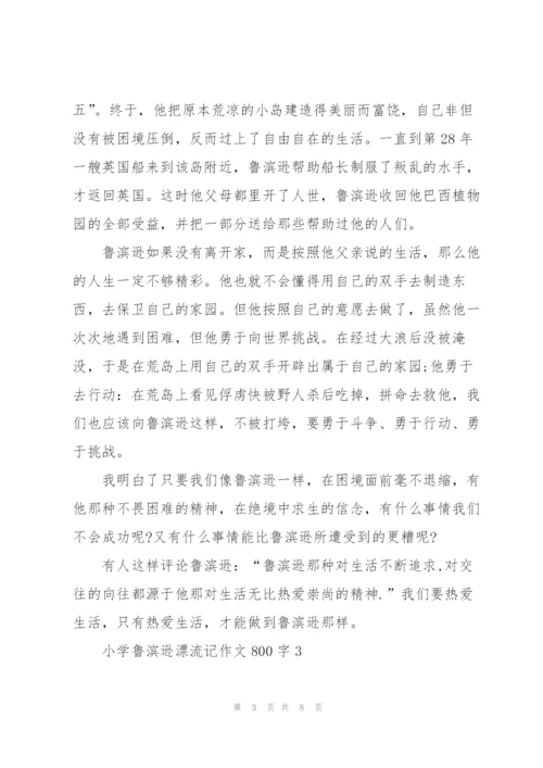 小学鲁滨逊漂流记作文800字5篇.docx