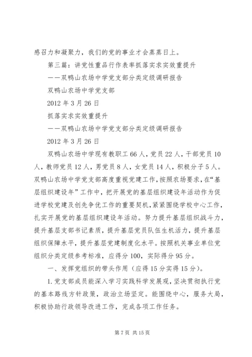 讲党性重品行作表率的重要性.docx