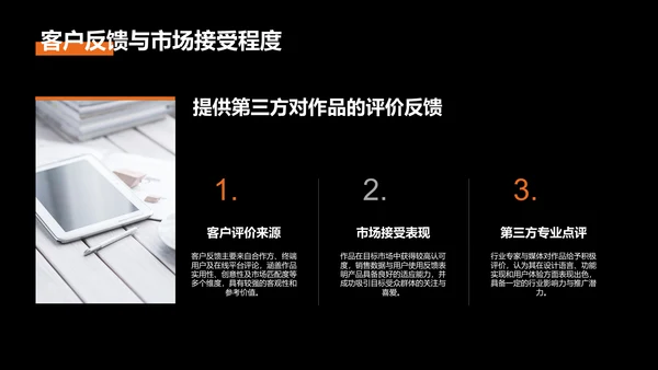 橙色商务风个人简历与作品展示PPT模板
