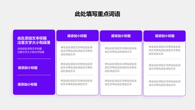 关系页-紫色商务风圆角矩形3项矩阵总分图