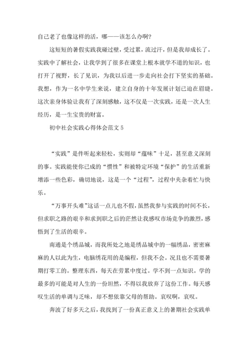 初中社会实践心得体会范文.docx