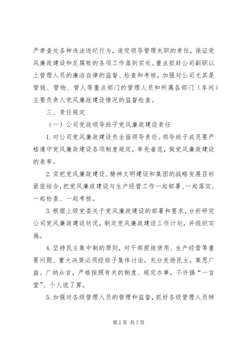 企业党风廉政建设责任制实施细则.docx