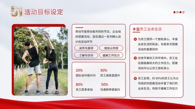 党政风劳动节3项内容图文组合PPT单页