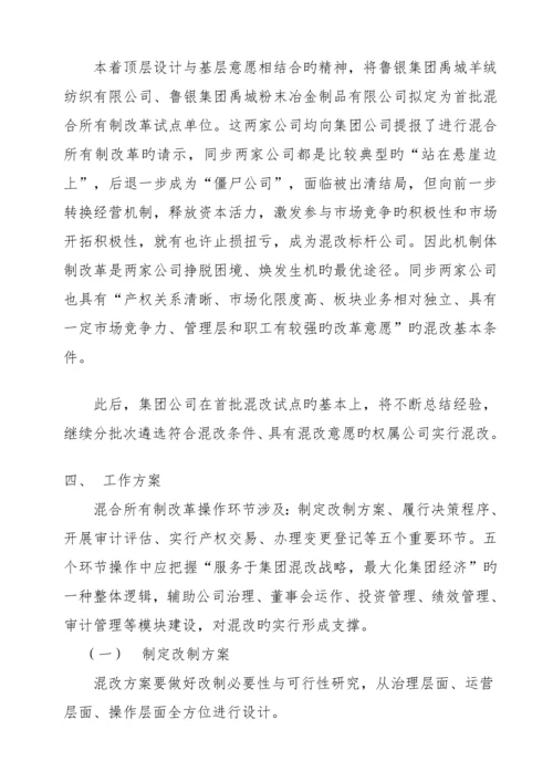 混改工作专题方案.docx