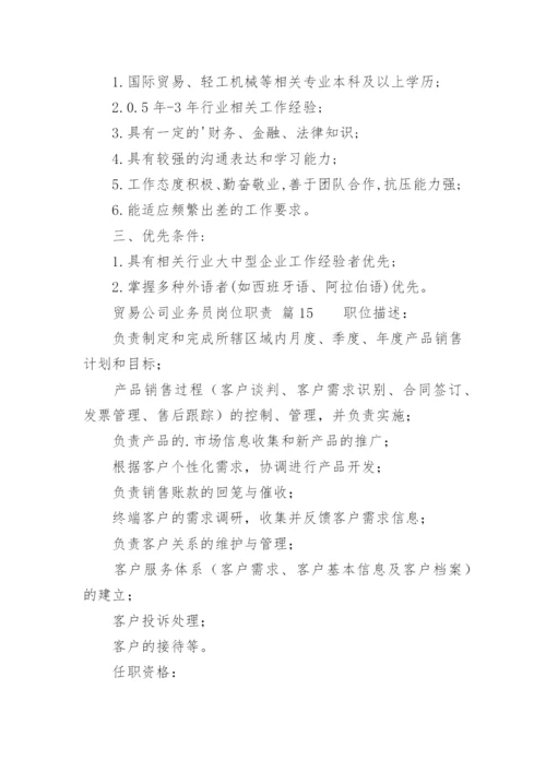 贸易公司业务员岗位职责.docx