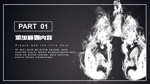 黑色简约世界无烟日通用PPT模板