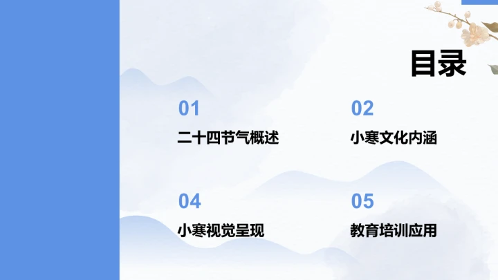 二十四节气小寒PPT模板