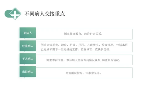 绿色简约医疗护理交接班制度培训PPT