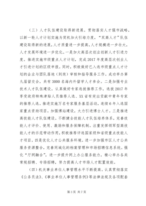 人力资源和社会保障局某年工作总结精编.docx