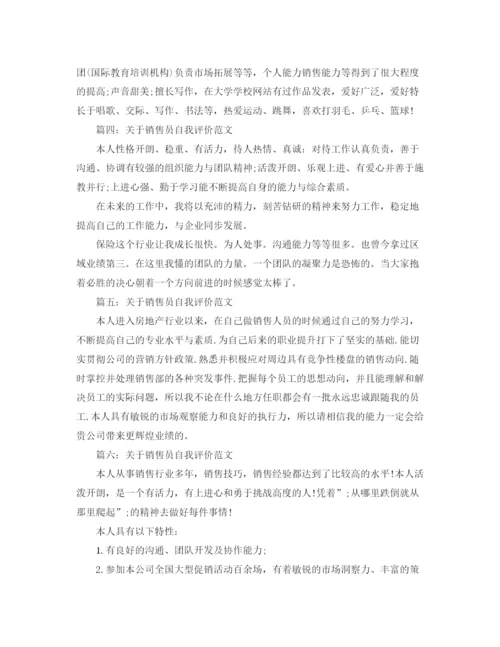 精编之关于销售员自我评价范文.docx