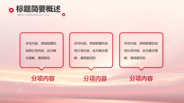 红色会议背景工作总结汇报动态PPT模板