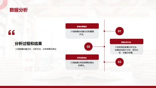 红色简约研究性作业汇报PPT模板