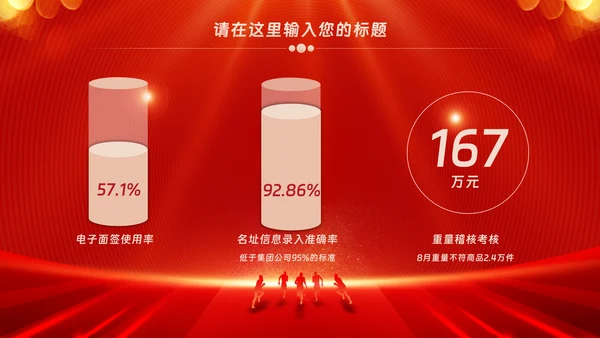 红色会议背景启动会庆功会宣讲PPT