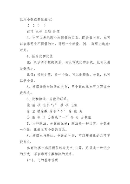 六年级上册数学知识点笔记人教版.docx