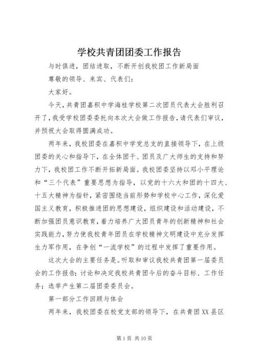 学校共青团团委工作报告 (3).docx