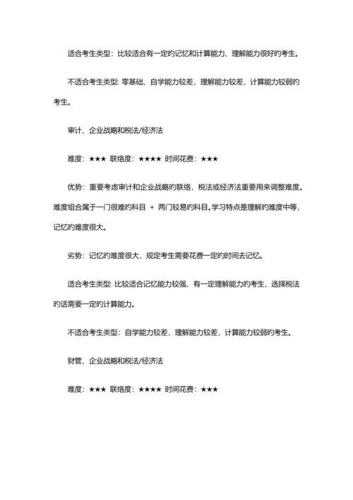 2023年注册会计师科目搭配分析应从各科特点入手.docx