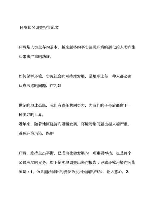 环境作文之环境调查汇总报告格式.docx