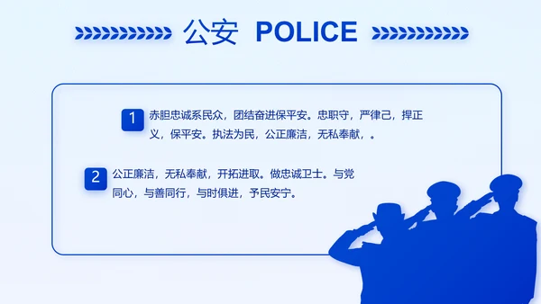 蓝色大气公安警察年终工作总结汇报动态PPT模板