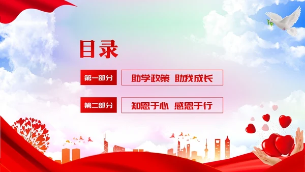 资助感恩教育主题班会PPT课件