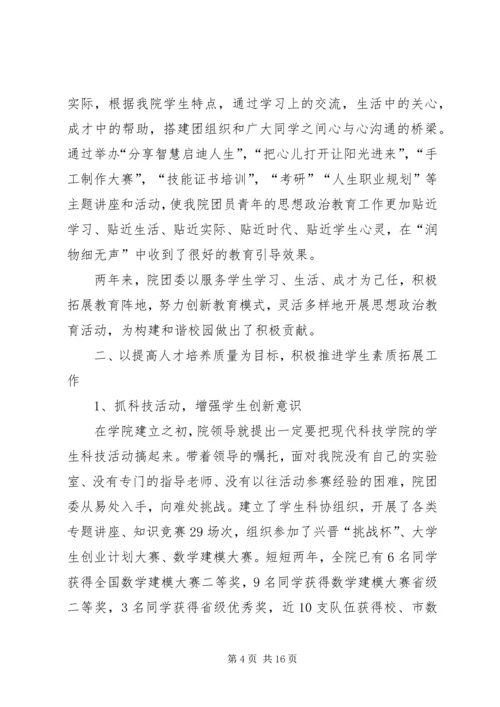 学院团代会工作报告 (2).docx