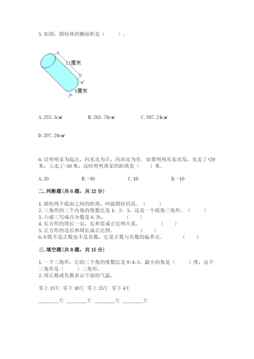 绥中县六年级下册数学期末测试卷【word】.docx