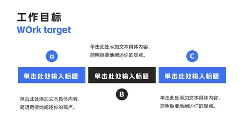 蓝黑撞色年终总结汇报ppt模板