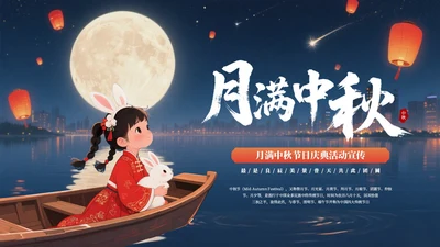 红色中国风中秋佳节活动庆典通用PPT模板