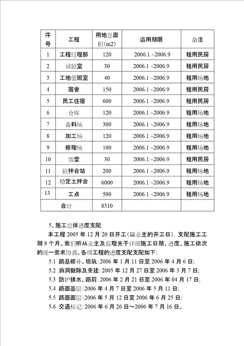 农村生命防护工程施工组织设计