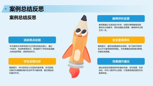 蓝色3D风研学旅行宣传