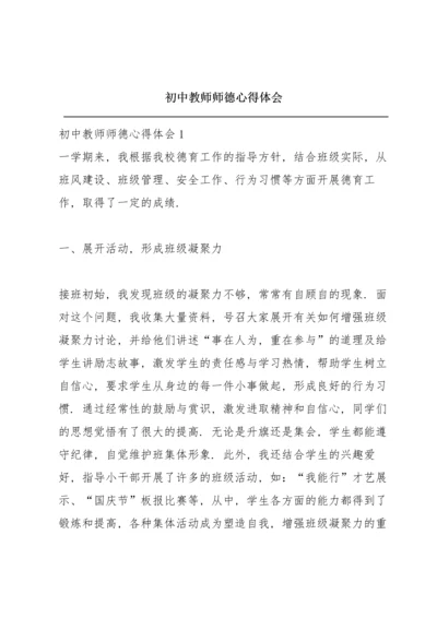 初中教师师德心得体会.docx