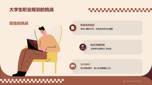美拉德风简约大学生职业生涯规划