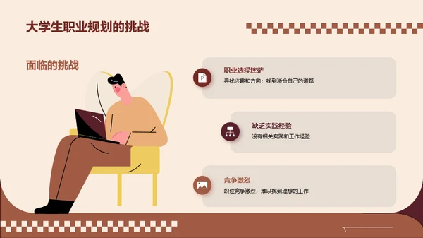 美拉德风简约大学生职业生涯规划