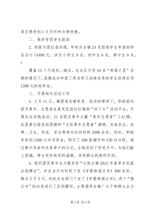 团委一季度工作汇报.docx