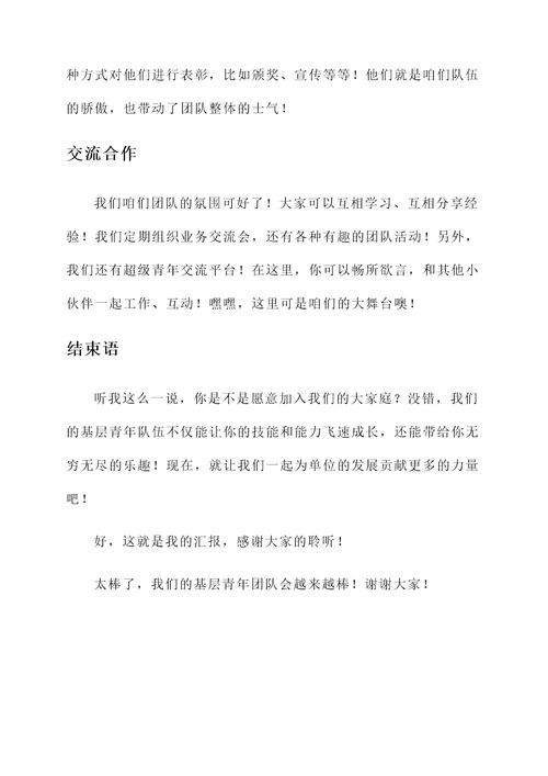 基层青年队伍建设情况汇报