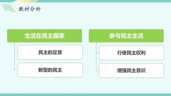 第三课 追求民主价值 教学分析课件-2022-2023学年道德与法治九年级上册(共26张PPT)