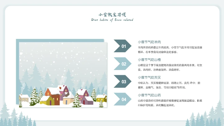 二十四节气小雪节日介绍模板