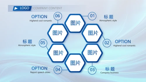 蓝色大气项目汇报介绍工作总结动态PPT模板