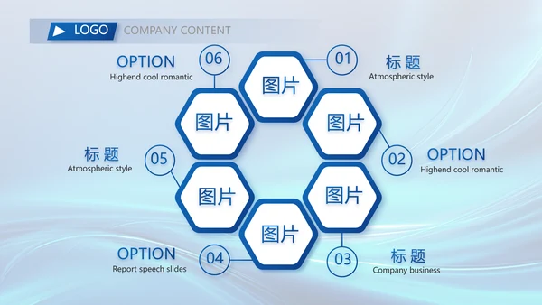 蓝色大气项目汇报介绍工作总结动态PPT模板