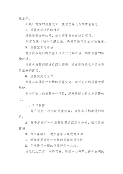 质控中心工作计划.docx