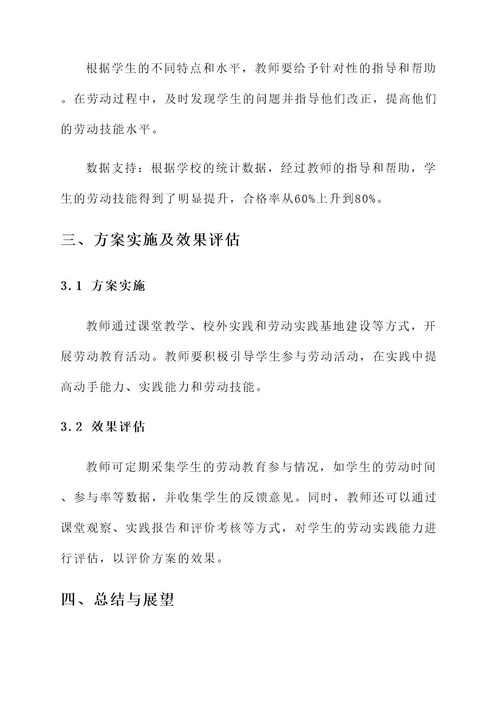 教师开展劳动教育方案