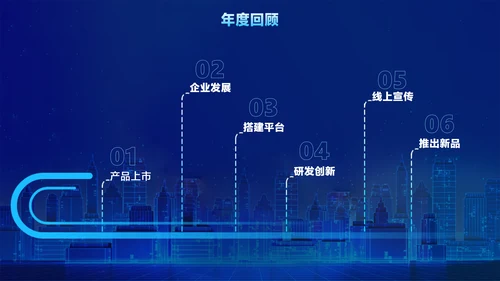 蓝色科技风企业年会盛典活动