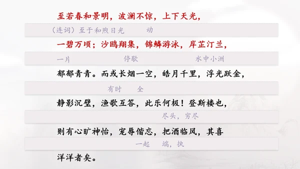 范仲淹《岳阳楼记》PPT模板